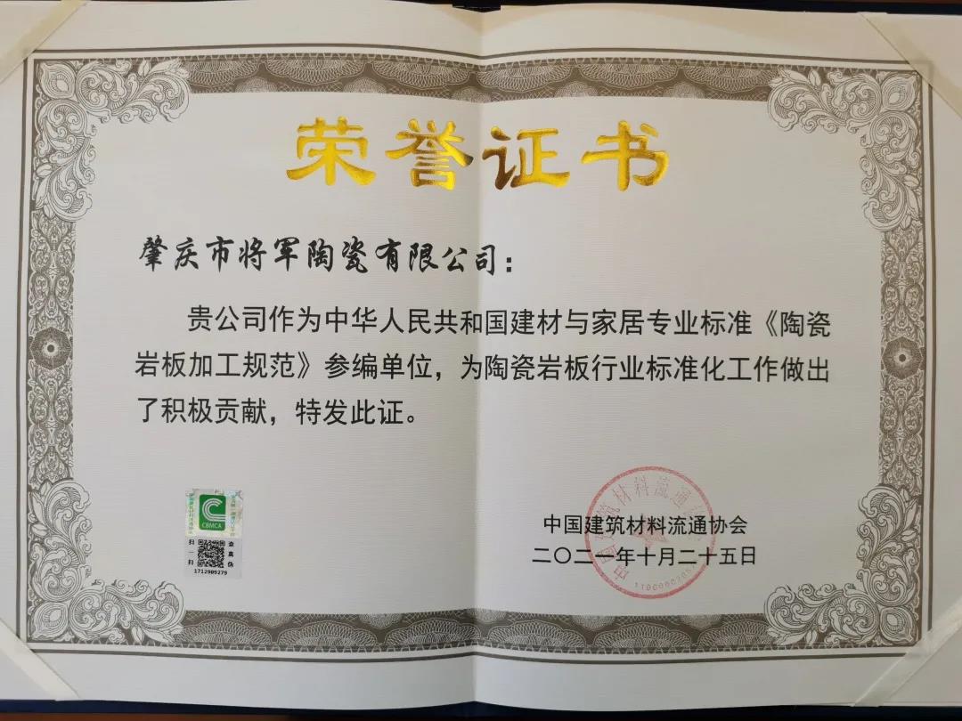 行業標桿 | 將軍陶瓷集團參編起草的《陶瓷巖板加工規范》標準通過審定驗收！(圖5)